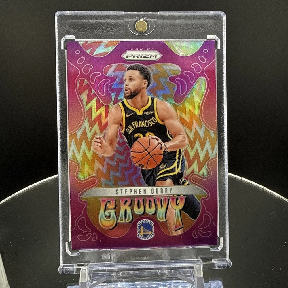 2024-25 Prizm Stephen Curry Rare Groovy CASE HIT Card #14 SSP - GSW